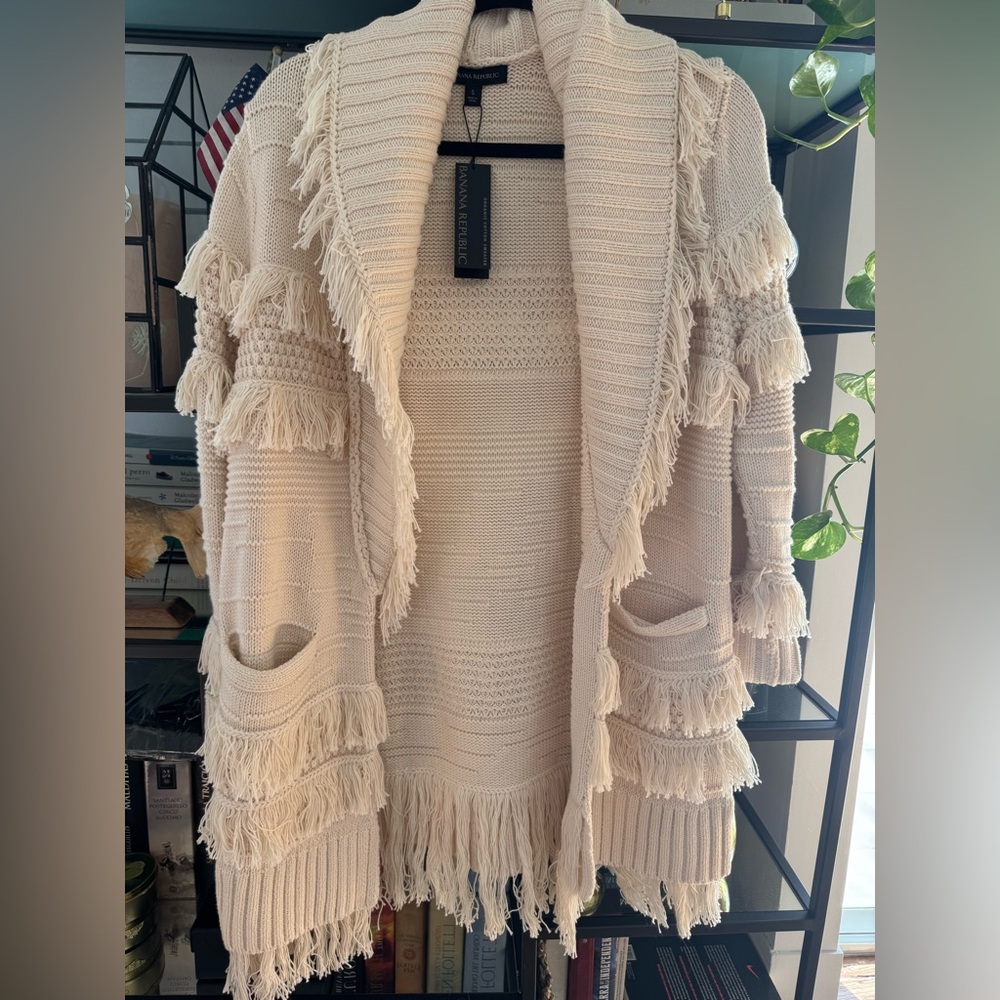 New With Tags Banana Republic Fringe Cardigan